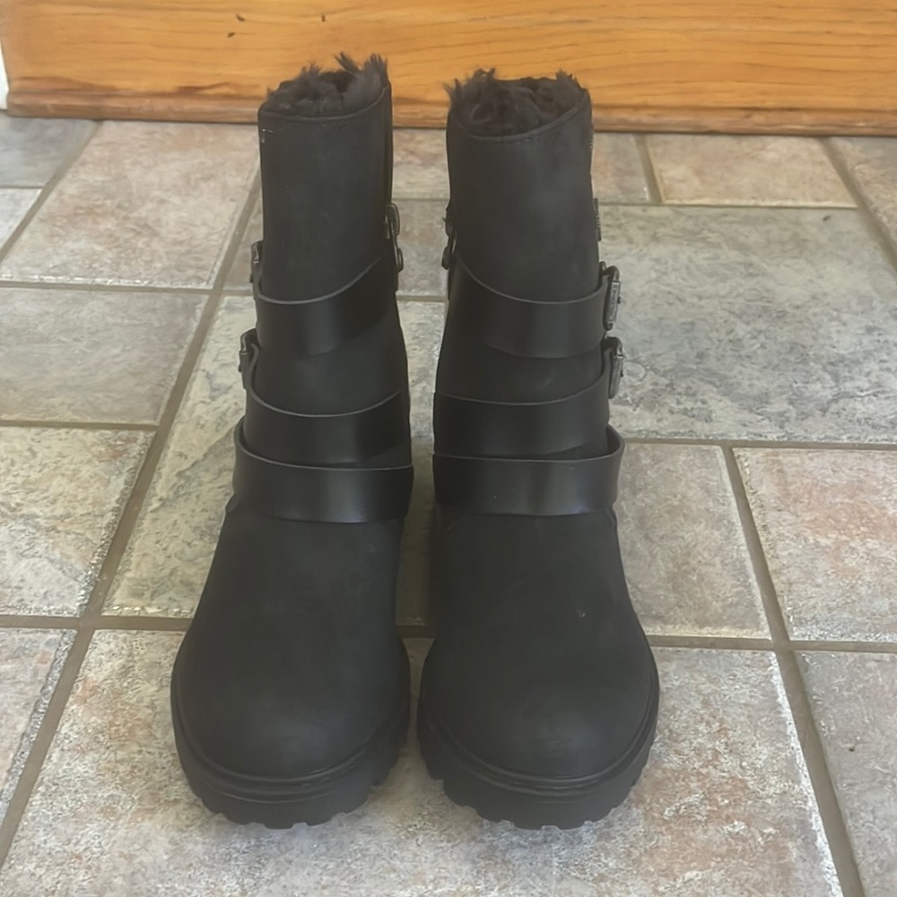 Blowfish Malibu Black Suede Boots Size 6.5